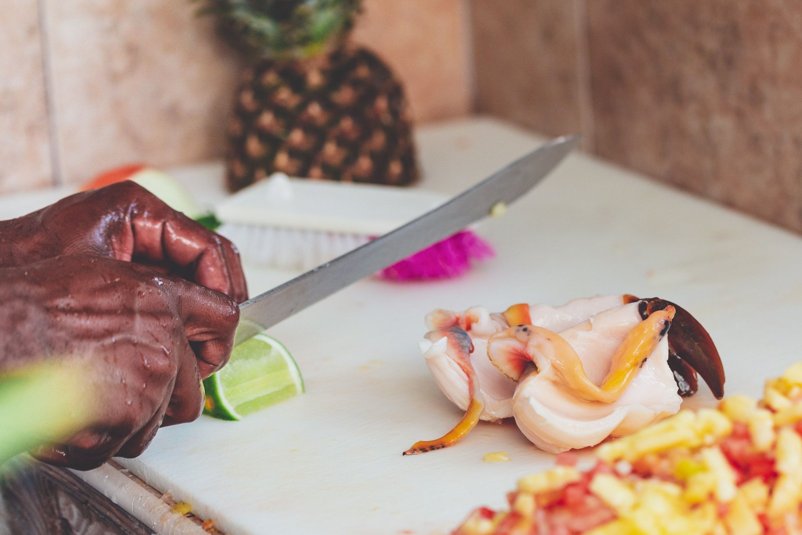 Fresh ingredients at Caribe Izlandz